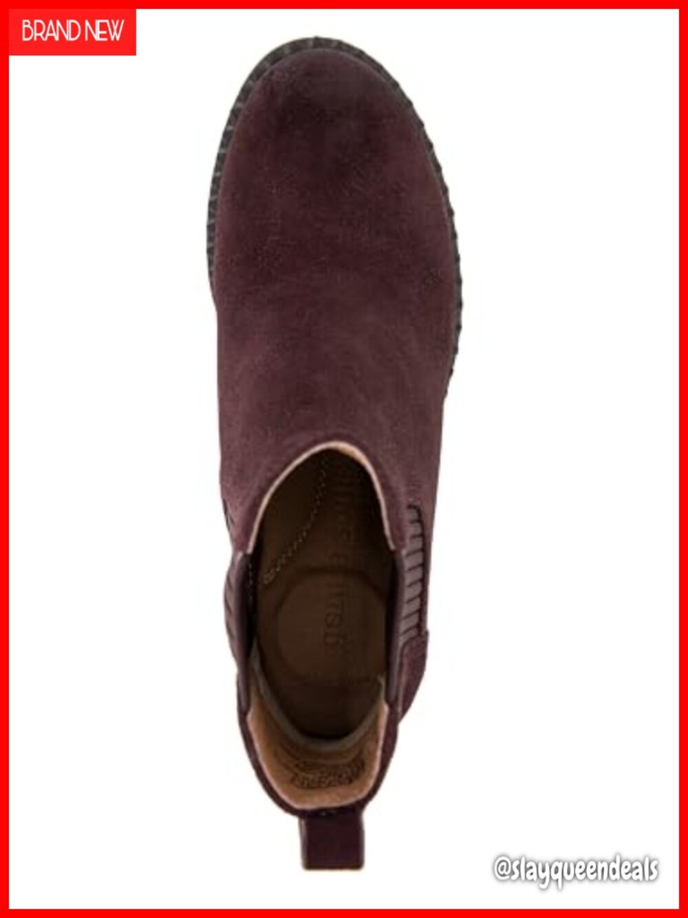 Suede Ankle Bootie Elastic Chelsea Block Heel Rounded Toe - Picture 4 of 6